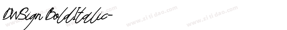 DWSign BoldItalic字体转换